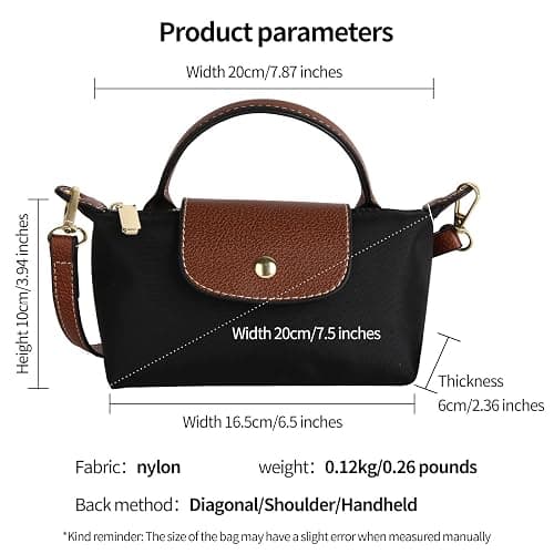 Mini Crossbody Bag for Women - Adjustable Strap Shoulder Purse, Small Spacious Tote with Zipper Pockets for Phone Wallet Keys thumbnail 4