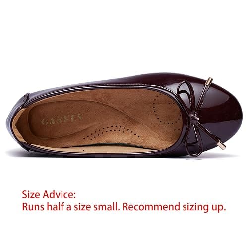 Gasfly Women's Shine Ballet Bow Dressy Flats Round Toe Slip On Foldable Flats Dress Work Shoes for Business Casual Office thumbnail 3