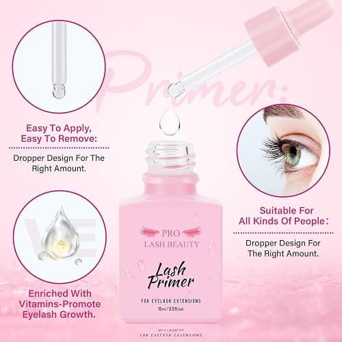 Lash Bonder Lash Primer for Eyelash Extensions Kit Longer Retention Glue Accelerator Lash Sealant Eyelash Bonder Primer 2 IN 1 Pre-Treatment for Professional Lash Extension (15ml+15ml) thumbnail 4
