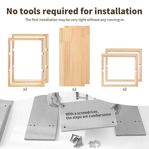 Desk Shelves Desktop Organizer Shelf - No Assembly Needed Holds 130lbs for Desk Organizers and Accessories Corner Bookshelf Table Top Shelving in Office, Books, Bathroom Storage-Pine Nature Wood Color thumbnail 4