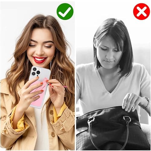 Meowpoo Protective Lip Gloss Case with Adhesive Holder for Most Phone Models, Stylish and Convenient Grip-On Silicone Lip Balm Case (Pink) thumbnail 6