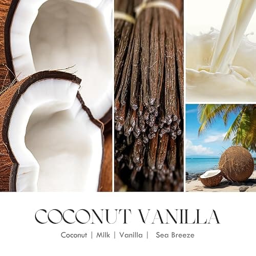 AOOVOO Coconut Vanilla Candles - 9 oz Scented Candles, Aromatherapy Candle, Soy Candle for Home Scented thumbnail 5