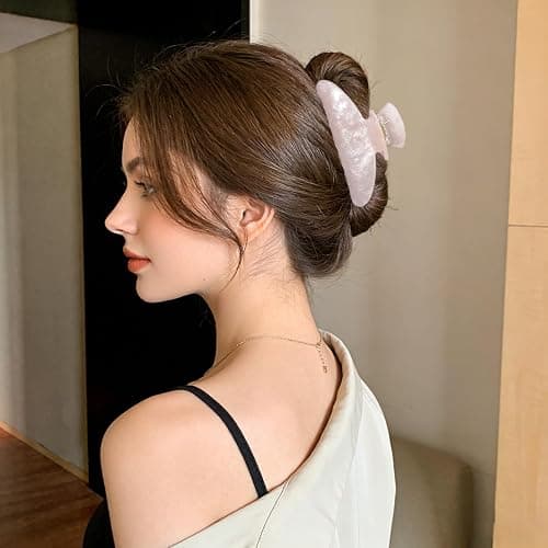 2 Acetate Hair Claw Clips for Women, 3.5 Inch Claw Clips with Strong Hold, Non Slip Cute Glitter Hair Clips for Thick or Thin Hair Half Up Styles, Low Buns, Quick Updos, Everyday Hair Accessories thumbnail 7