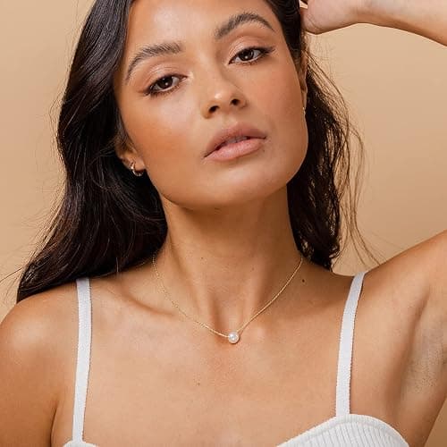 PAVOI Handpicked AAA+ Freshwater Cultured Single Pearl Necklace Pendant | Gold Necklaces for Women thumbnail 2