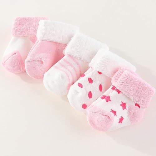 MAMIMAKA Newborn Baby Boy Girl Caps Mittens Socks Set Cotton Baby Essentials Accessories (Hats+Gloves+Socks) thumbnail 5