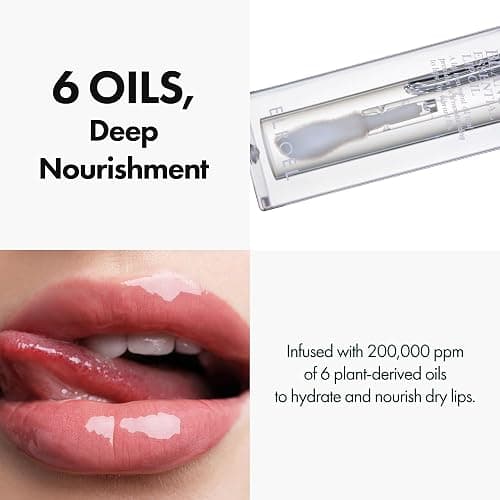 ELROEL Blanc Essential Lip Oil - 50HR Moisturizing, Hydrating & Color Changing Korean Tinted Lip Oil Gloss Makeup with 6 Plant Extracts - Lightweight, Non-Sticky Finish 0.15 fl oz (#04 Green Apple) thumbnail 7
