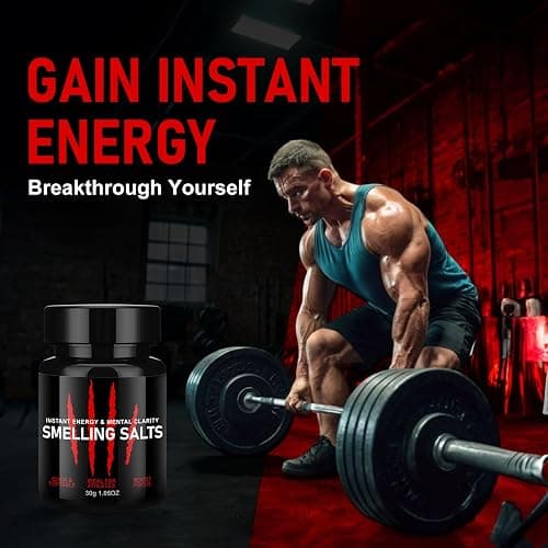 Enhanced Focus & Explosive Force, Activate Before Smelling, Instant Energy,Potent Salts Wake Up for Athletes, Salts for Athletes in Hockey, Weightlifting and Powerlifting-30g-Red-H thumbnail 5