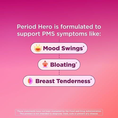 OLLY Period Hero Gummies, PMS Support Supplement,* Chasteberry, Vitamin B6, Calcium, Cran-Raspberry Flavor, 30 Day Supply - 60 Count thumbnail 3