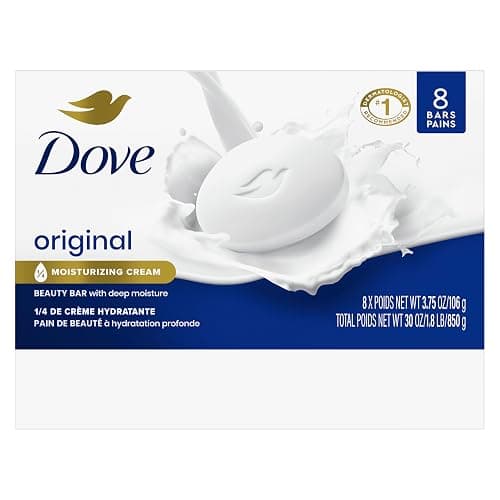 Dove Beauty Bar Soap Original 8 Count for Soft, Smooth Skin, with 1/4 Moisturizing Cream 3.75 oz thumbnail 2