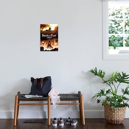 Trends International Attack on Titan - Fire Wall Poster, 19L x 13W, Premium Unframed Version thumbnail 2