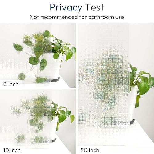 rabbitgoo Window Privacy Film Stained Glass Window Film, Mosaic Rainbow Decorative Glass Cling, Removable Static Cling Tint UV Blocking, Non-Adhesive Privacy Covering for Home, 17.5 x 78.7 inches thumbnail 8