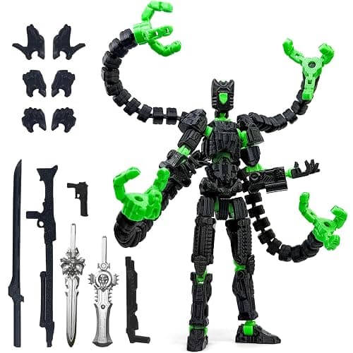 Aesinos T13 Assembly Completed Action Figure 3D Printed Multi-Jointed Movable Nova 13 Robot d13 Accessories Best Birthday Festival Gift Desktop Decorations for Game Lovers - Image 1
