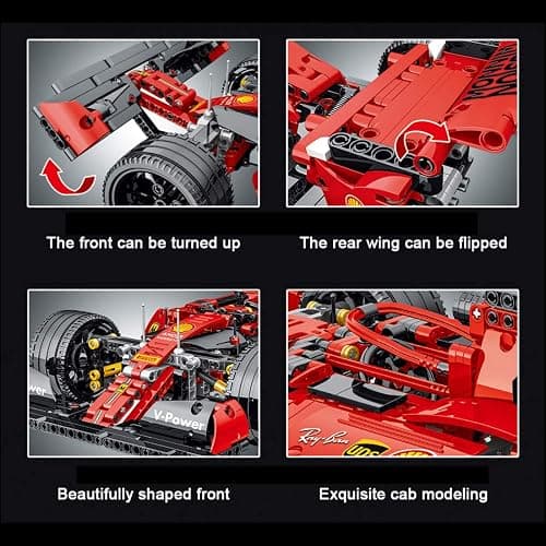 AKOGD Technics Voiture de Construction de Course F1, 1100Pièces Voiture de Sport Modèle Blocs de Construction de Véhicule thumbnail 4