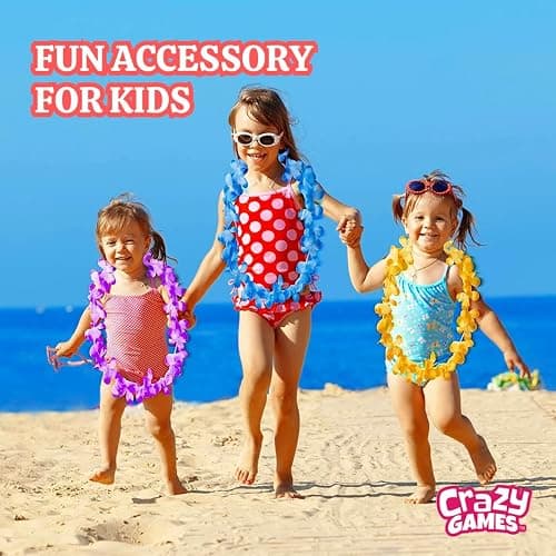 25 Count Hawaiian Leis Set Necklace Bulk for Kids & Adults – Tropical Luau Flower Lei Necklaces, Multicolor Party Favors for Hawaii Decor Birthday, Beach Wedding, Easter Parties & Holiday Decorations thumbnail 9