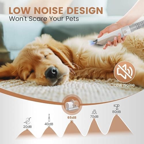 Dog Grooming Vacuum, Pet Grooming Kit, Dog Clipper Nail Trimmer Grinder, 2.5L Dust Cup 7 Grooming Tools 11000Pa Dog Vacuum for Shedding Grooming, Pet Grooming Vacuum for Dogs, Home Cleaning, PG50 Plus thumbnail 5