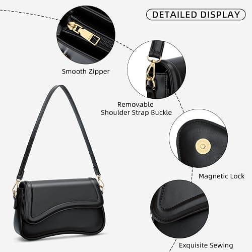 KKXIU Shoulder Bag for Women Small Clutch Purses Cute Hobo Handbag Trendy Underarm Bag thumbnail 4