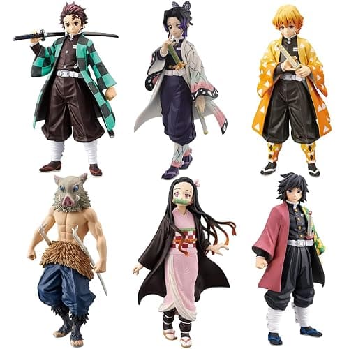 EAZZ 6Pcs Demon Anime Figures Set, Slayer Characters for Anime Fans and Kids - Image 1