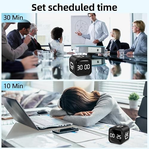 Pomodoro Timer Cube Countdown Timer Zeitmanagement Wird fur BüRo, Studium, Kinder, KüChenkochen, Bewegung Verwendet thumbnail 3