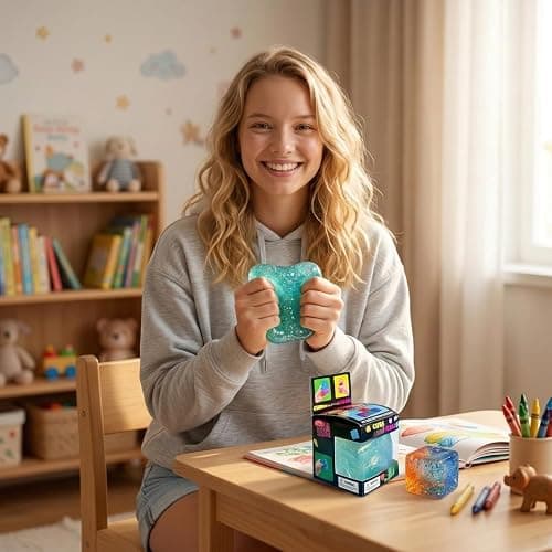 Nice Cube Squishy Stress Cube for Adults,Squishy Slow Rising Fidget Cube Sensory for Anxiety Stress Relief High Density Ice Squeeze Ball Cubes thumbnail 2