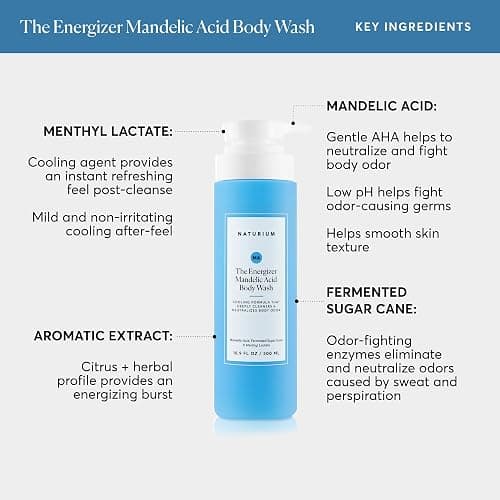 Naturium The Energizer Body Wash, Cooling & Refreshing Formula with Mandelic Acid, Deeply Cleanses & Neutralizes Body Odor, 16.9 oz thumbnail 4