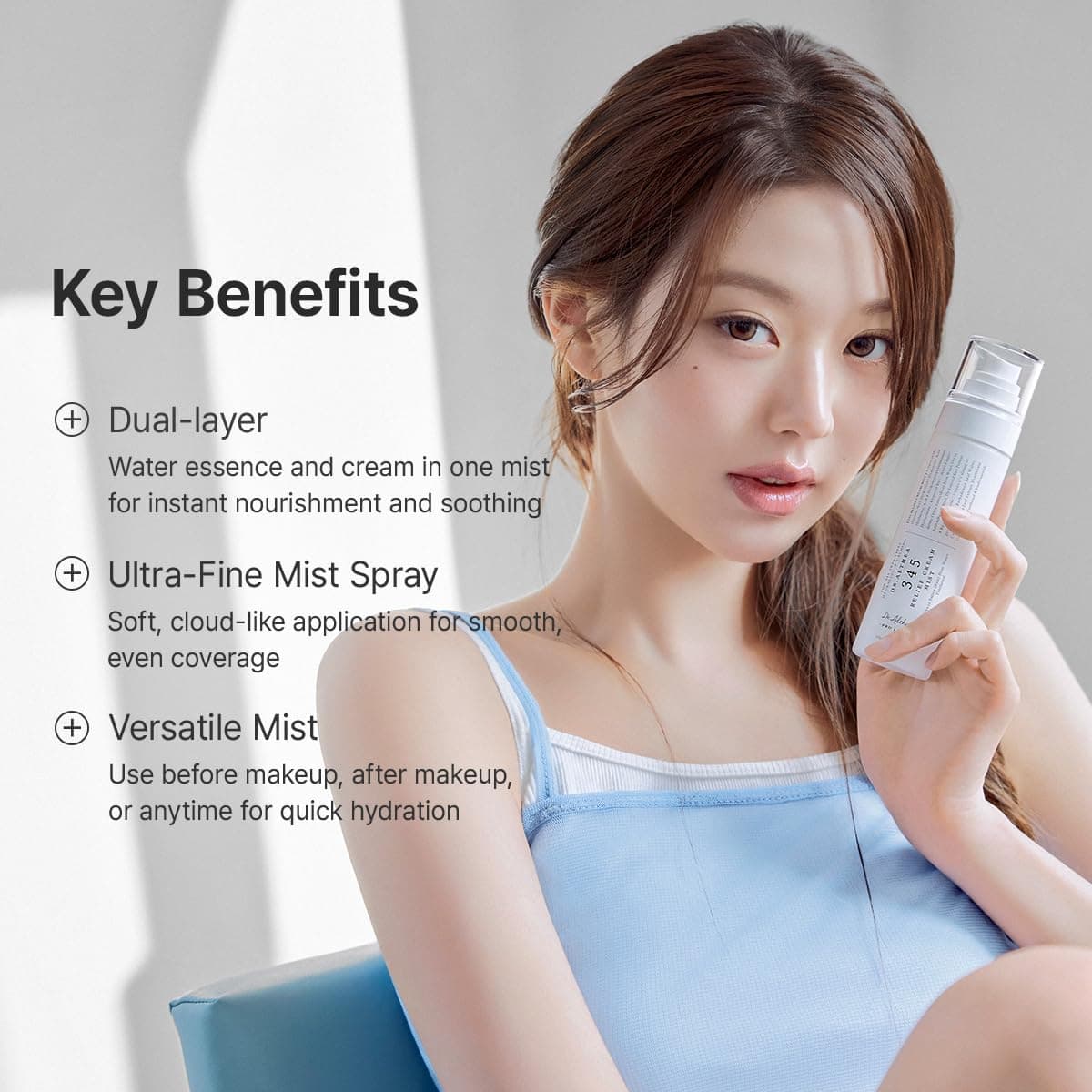 Dr.Althea 345 Relief Cream Mist | Hydrating Facial Mist with Rice Extract | Soothing Care for Sensitive Skin | Vegan Korean Skincare, 100ml thumbnail 3
