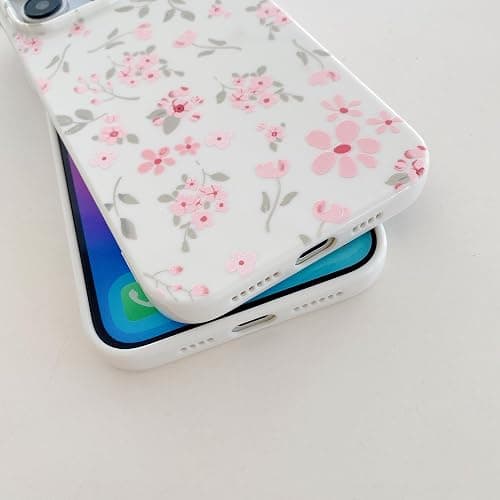 QLTYPRI for iPhone 15 Pro Max Case, Cute Pink Floral Flower Pattern Aesthetic Phone Case, Raised Camera Protection Soft Slim TPU Shockproof Protective Phone Cover for Girls Women - Pink thumbnail 3