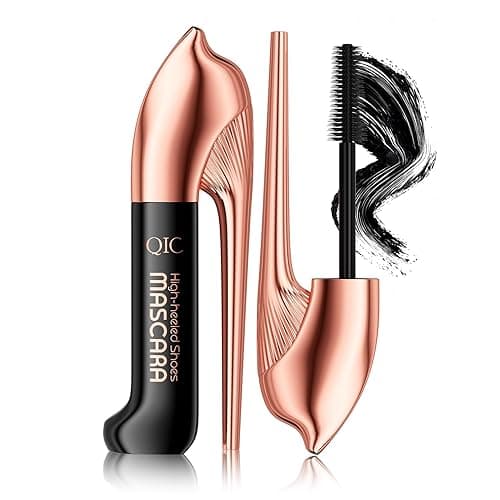 Unique High Heel Design Mascara – Ultra-Volumizing & Lengthening Lash Cosmetics Mascara for Long, Thick, Curled Lashes – 24H Waterproof & Smudge-Proof – Ultra Black, Dramatic Eye Makeup Look - High Heels Mascara