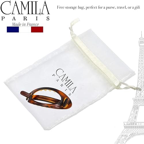 Camila Paris CP2316 French Hair Barrette Clip, Flexible Ponytail Holder No Metal Parts, Strong Hold Grip Hair Clips for Women, No Slip and Durable Styling Girls Hair Accessories, Made in France thumbnail 6