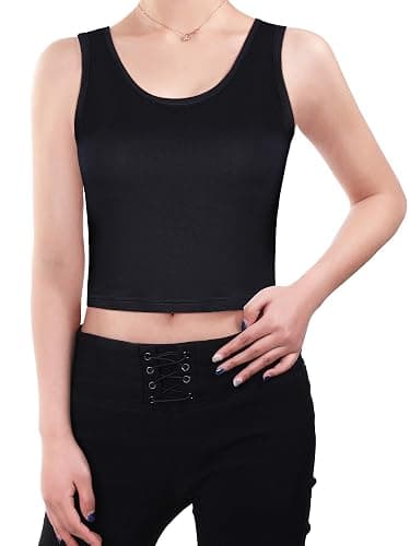 Boao 4 Pieces Basic Crop Tank Tops Sleeveless Racerback Crop Top for Women thumbnail 7