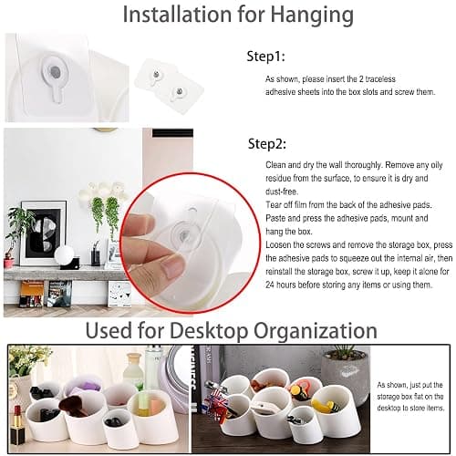 BTSKY Tilting Cylinder Creative Pen Holder, Pen Container, Brush Pot, Combination Desktop Storage Organizer Desk Decoration,Creative Cylinder Hanging Planter Holder Multifunctional Wall-Mounted thumbnail 7