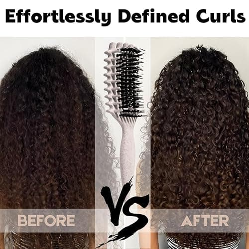 Curly Hair Brush Candybrush Curl Defining Brush for Detangling Shaping and Defining Curls for Women, Men, Wet & Dry Hair (Black) thumbnail 5