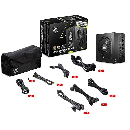 MSI MAG A850GL PCIE5, Fully Modular Compact Gaming 850W Power Supply, 80+ Gold, ATX 3.1 & PCIe 5.1 Ready, Native Dual-Color 12V-2x6 Cable, 10 Year Warranty thumbnail 11