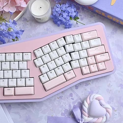 Crystal Jelly Keycaps, White Custom Translucent Keycaps, 135 Keys OEM Profile Keycap Set, Cute Shine Through Keyboard Key Caps for 61/68/84/87/98/100 Cherry MX Keyboard Mechanical, White thumbnail 8