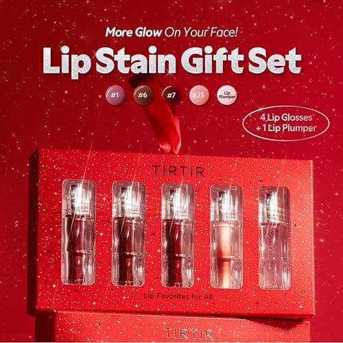 TIRTIR Holiday Lip Stain Gift Set | 12H Lasting Korean Lip Gloss Stocking Stuffers for Women, set of 5 thumbnail 2