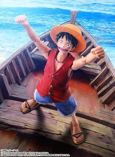 TAMASHII NATIONS - One Piece - Monkey D. Luffy -Romance Dawn- S.H.Figuarts Action Figure | One Piece 6 Inch Action Figure S.H. Figuarts - Monkey D Luffy Romance Dawn thumbnail 2