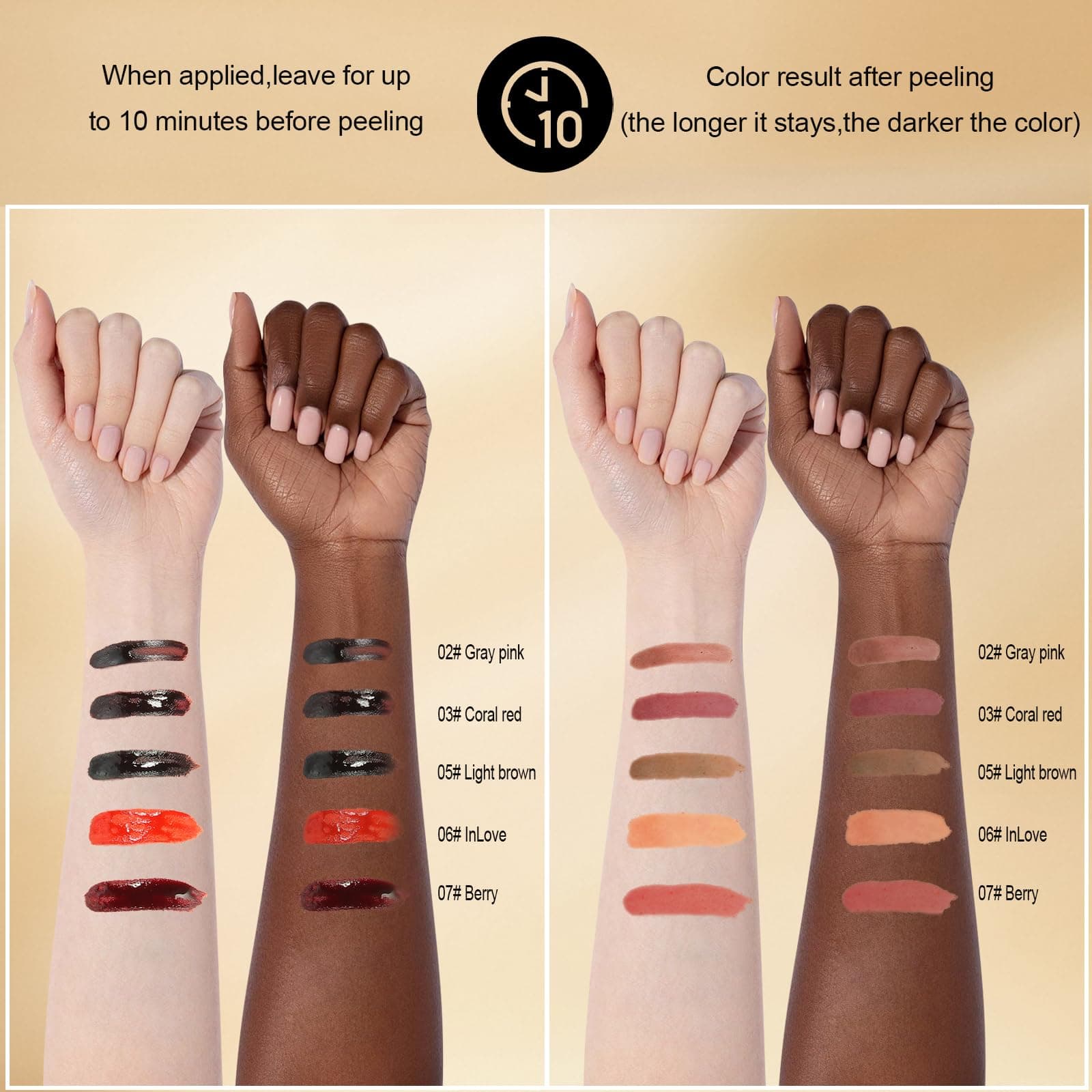 KISSIO Lip Liner Stain,Peel Off Lip Liner,Transfer Proof,Long Lasting and Waterproof,Lip Tint Tattoo,Natural Makeup Stain,Matte Finish,03 Coral red thumbnail 4