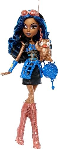 Monster High Boo-riginal Creeproduction Doll, Robecca Steam Collectible Reproduction with Doll Stand, Diary, and Pet Penguin Captain Penny - Image 1
