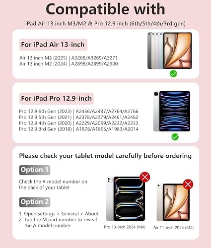 Harvopu for iPad Air 13 inch & Pro 12.9 Case with Keyboard - Multi-Touch Trackpad, 7 Colors Backlit, Detachable Folio Keyboard Cover for iPad Pro 12.9 (6th, 5th, 4th, 3rd gen), Air 13 M3/ M2 (Pink) thumbnail 2