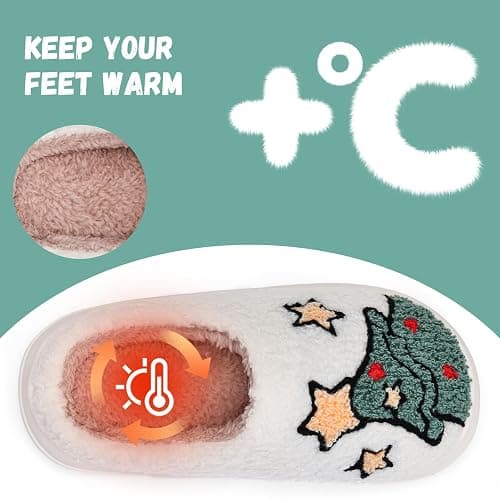 IceUnicorn Kids Slippers Boys Girls Warm Soft Plush Memory Foam House Slippers Big Little Kids Non-Slip Winter Home Shoes for Indoor Outdoor thumbnail 3