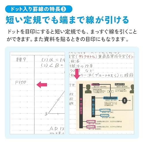 KOKUYO Composition Notebooks, 5 Pack Campus Semi-B5 Lined Notebook for School with 7mm Dot Ruled, 30 Sheets, Solid Positive & Relax, Journal Notebook for Women Work Study Note Taking (NO-3CATN-L42X5) thumbnail 6