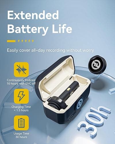 Hollyland Lark M2 Wireless Lavalier Microphone Compatible with Android Phones, iPhone 15, 300m Transmission Range, Hi-Fi Audio, Noise Cancelling, 30H Duration, Lapel Mic for Livestream Vlog-Black thumbnail 6