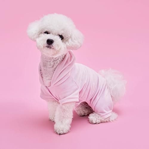 Juicy Couture Hooded Pet Juicy Bling Velour Tracksuit Chest 16 inches for Small Dogs and Cats - Pink - XS/S thumbnail 2