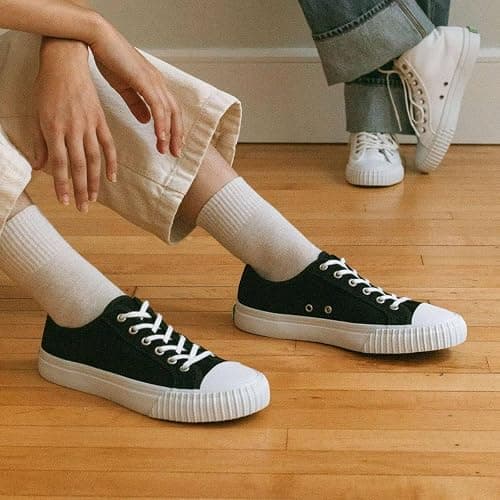 Unisex Center Low Top Canvas Sneaker|Black|Vulcanized thumbnail 2