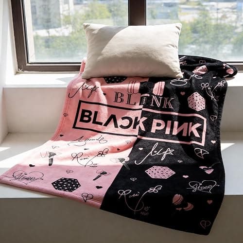 Ainvliya Blackpink Decke für Fans, Mehrzweck-Flanelldecke Superweiche Flanelldecke für Lounging Reisen Outdoor-Aktivitäten Bett Sofa Büro Kniepolster, Perfektes K-Pop Merchandise Geschenk für Blinks thumbnail 6