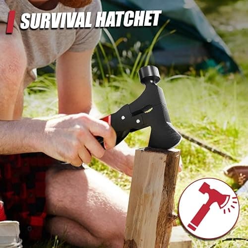 15 in 1 Multitool Axe Hatchet, Christmas Stocking Stuffers for Men Adults, Camping Accessories Survival Gear, Multi Tool for Camping Hiking Survival, Cool Gadgets Gifts for Men,Husband, Boyfriends thumbnail 4