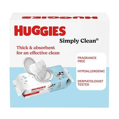 Huggies Simply Clean Unscented Baby Diaper Wipes, 11 Flip-Top Packs (704 Wipes Total), Packaging May Vary thumbnail 8