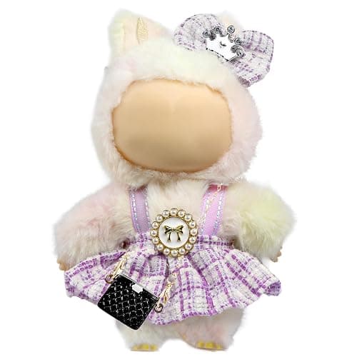 Clothes for LABUBU 17cm Doll (NO Doll),Outfit for LABUBU,Dress and Hairpin Set for LABUBU Dress Up,Accessories for LABUBU thumbnail 3