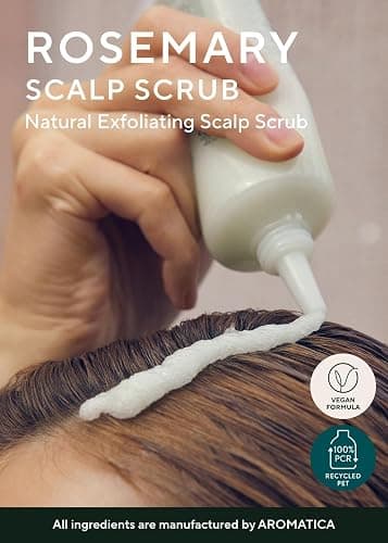AROMATICA Rosemary Scalp Scrub 5.82oz / 165g | Scalp Treatment, Scalp Exfoliator with Salt Hair Scrub for Oily Scalp, Dandruff, Build Up Remover thumbnail 2