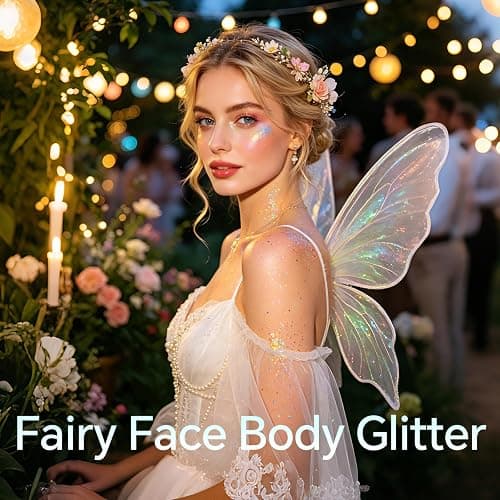 AROIC 6Pcs Body Glitter Stick, Sparkly Mermaid Face Glitter Makeup for Kids | Waterproof Rave Outfits Accessories for Women, Holographic Sequins Hair Glitter for Festival Singer Party Concert Cosplay thumbnail 4