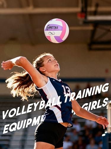 Saretas Volleyballs, PU Official Size Soft Touch Kids Volley Ball, Cute Volleyball for Girl, Christmas Volleyball Gifts for Teen Girls,Beginners,Players,Team,Middle School Lover,Include Pump&Net thumbnail 2